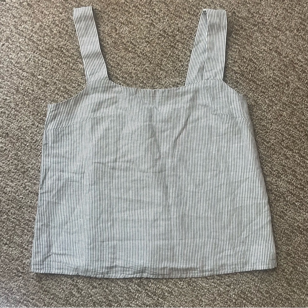 J crew linen blend tank